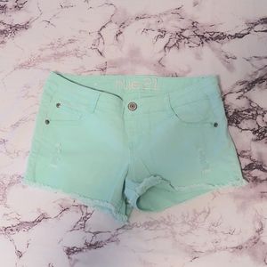 Mint Jean Shorts